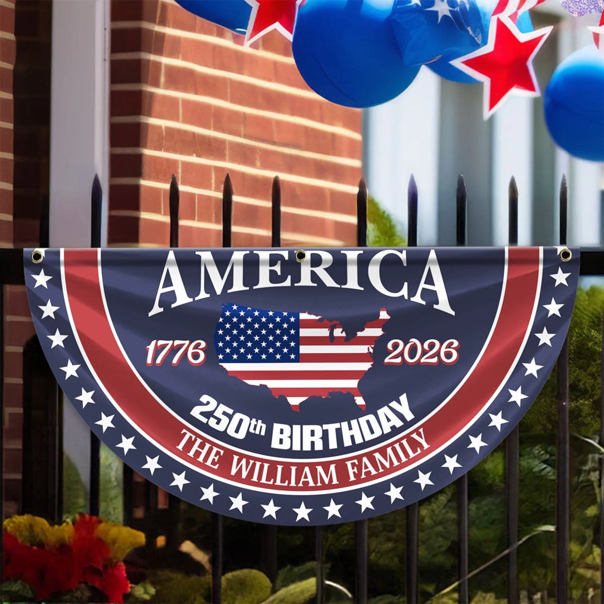 Custom Family Name America 250 Birthday 1776-2026 N