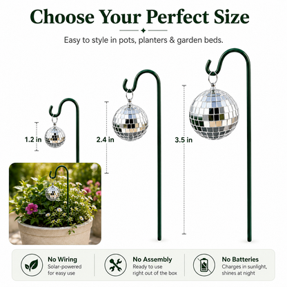 45% OFF🔥🪩Sparkling Disco Garden Stakes – Reflective Dancing Light Decor For Plants, Patio & Yard🏡
