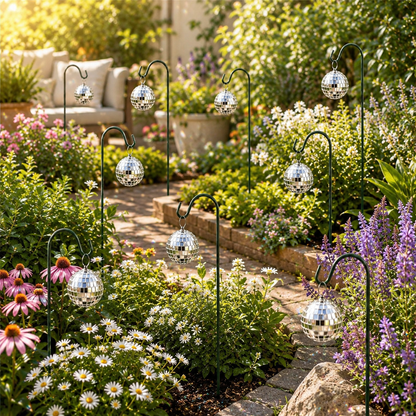 45% OFF🔥🪩Sparkling Disco Garden Stakes – Reflective Dancing Light Decor For Plants, Patio & Yard🏡