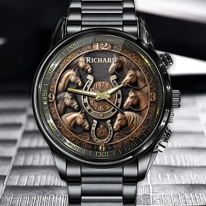 Time Spent in the Saddle is Never Wasted - Personalized Horse Watch