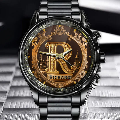 Personalized Initial & Name Aristocrat Watch – Vintage Palace Heritage Series