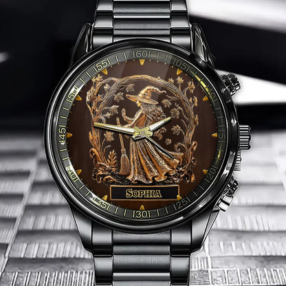 Witchcraft Gold Watch – Personalized Name Sorceress Edition
