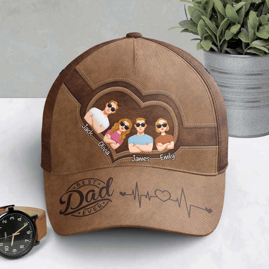 Le meilleur papa de tous les temps - Idées de cadeaux pour la fête des pères de la part de sa fille et de son fils - Casquette classique personnalisée 