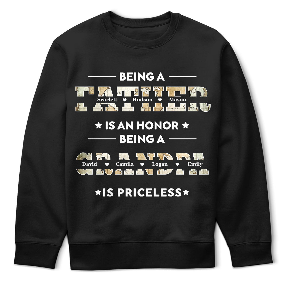Ein Vater zu sein ist eine Ehre, ein Papa zu sein ist unbezahlbar – Geschenk für Väter, Opas – personalisiertes T-Shirt